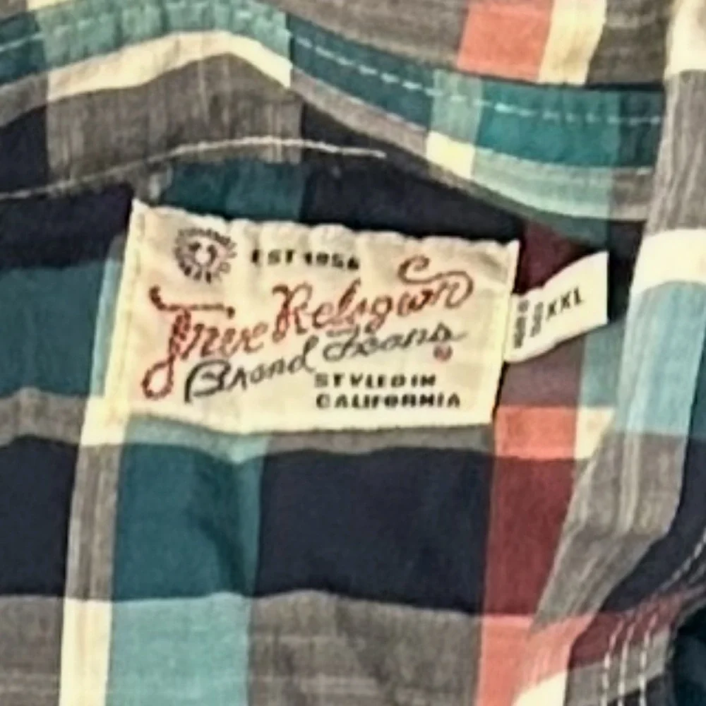 TRUE RELIGION pearl snap 2XL - Picture 3 of 3
